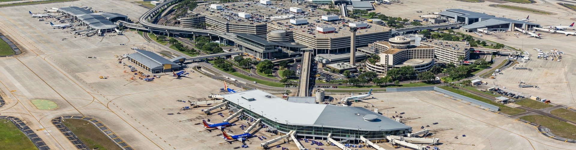 Car rental road trip at Tampa Intl Airport