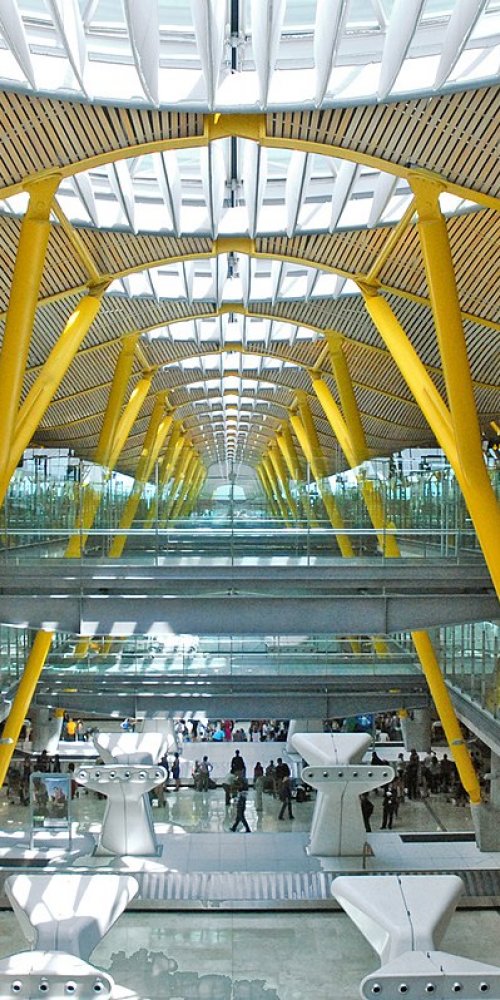 Driving a car near Barajas Airport