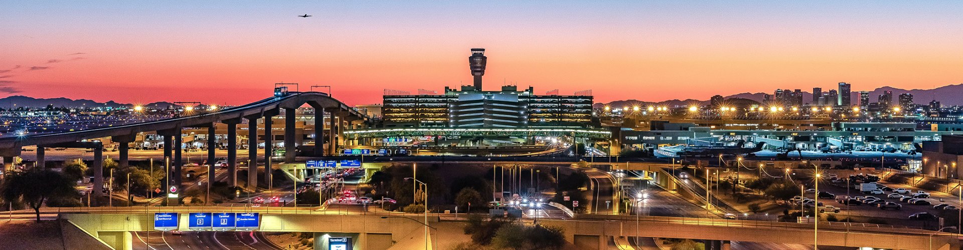Phoenix Sunset Drive from Airport