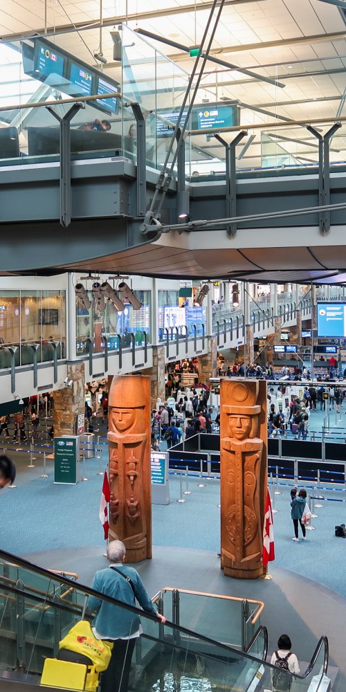 Rental car parked near Vancouver city centre